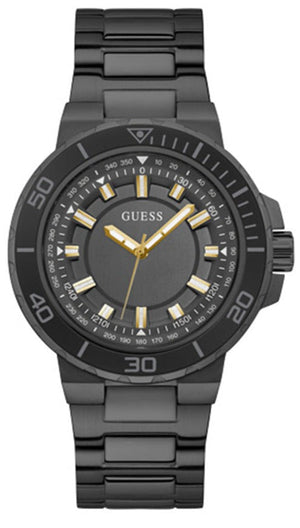 Guess Track Black Dial Black Steel Strap Watch for Men - GW0426G3 Buy Now By Guess