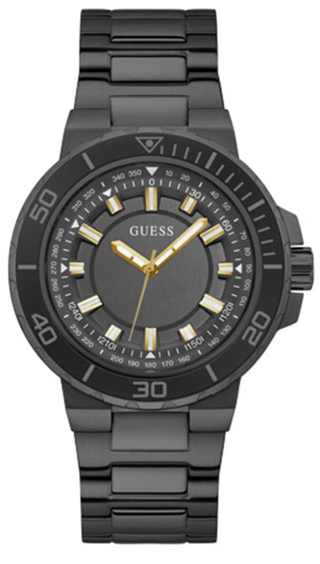 Guess Track Black Dial Black Steel Strap Watch for Men - GW0426G3 Buy Now By Guess