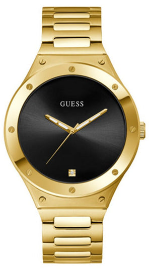 Guess Scope Quartz Black Dial Gold Steel Strap Watch for Men - GW0427G2 Buy Now By Guess