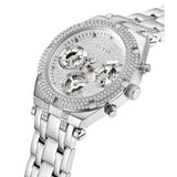 Guess Heiress Multifunction Diamonds Silver Dial Silver Steel Strap Watch for Women - GW0440L1 Buy Now By Guess