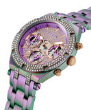 Guess Heiress Multifunction Diamonds Purple Dial Purple Steel Strap Watch for Women - GW0440L3 Buy Now By Guess