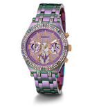 Guess Heiress Multifunction Diamonds Purple Dial Purple Steel Strap Watch for Women - GW0440L3 Buy Now By Guess