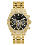 Guess Multifunction Diamonds Black Dial Gold Steel Strap Watch for Men - GW0455G2 Buy Now By Guess