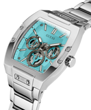 Guess Phoenix Multi Function Aqua Blue Dial Silver Steel Strap Watch for Men - GW0456G4 Buy Now By Guess