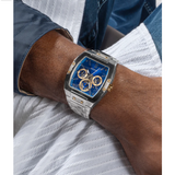 Guess Phoenix Multifunction Blue Dial Silver Steel Strap Watch For Men - GW0456G5 Buy Now By Guess