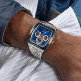 Guess Phoenix Multifunction Blue Dial Silver Steel Strap Watch For Men - GW0456G5 Buy Now By Guess