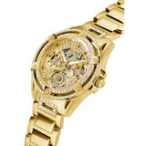 Guess Queen Quartz Gold Dial Gold Steel Strap Watch For Women - GW0464L2 Buy Now By Guess