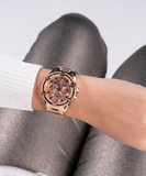 Guess Queen Multifunction Rose Gold Dial Rose Gold Steel Strap Watch For Women - GW0464L3 Buy Now By Guess