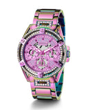 Guess Queen Multicolor Dial Multicolor Steel Strap Watch For Women - GW0464L4 Buy Now By Guess