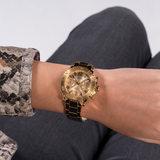 Guess Cosmic Chronograph Gold Dial Gold Steel Strap Watch for Women - GW0465L1 Buy Now By Guess