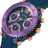 Guess Cosmic Multifunction Blue Dial Blue Silicone Strap Watch For Women - GW0466L2 Buy Now By Guess