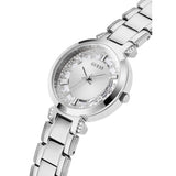 Guess Night Life Clear Silver Dial Silver Steel Strap Watch for Women - GW0470L1 Buy Now By Guess