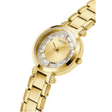 Guess Crystal Clear Analog Gold Dial Gold Steel Strap Watch for Women - GW0470L2 Buy Now By Guess