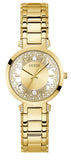 Guess Crystal Clear Analog Gold Dial Gold Steel Strap Watch for Women - GW0470L2 Buy Now By Guess