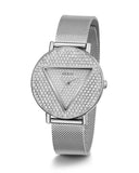 Guess Iconic Diamonds Silver Dial Silver Mesh Bracelet Watch For Women - GW0477L1 Buy Now By Guess
