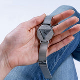 Guess Iconic Diamonds Silver Dial Silver Mesh Bracelet Watch For Women - GW0477L1 Buy Now By Guess