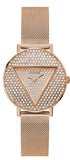 Guess Iconic Diamonds Rose Gold Dial Rose Gold Mesh Bracelet Watch For Women - GW0477L3 Buy Now By Guess