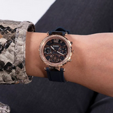 Guess Solstice Diamonds Black Mother of Pearl Dial Black Rubber Strap Watch for Women - GW0113L2 Buy Now By Guess