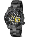 Guess Axel Multifunction Black Dial Black Steel Strap Watch For Men - GW0488G3 Buy Now By Guess