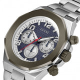 Guess Empire Quartz Black Dial Silver Steel Strap Watch For Men - GW0489G1 Buy Now By Guess