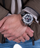 Guess Empire Quartz Black Dial Silver Steel Strap Watch For Men - GW0489G1 Buy Now By Guess