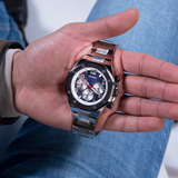 Guess Empire Quartz Black Dial Silver Steel Strap Watch For Men - GW0489G1 Buy Now By Guess