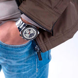 Guess Empire Quartz Black Dial Silver Steel Strap Watch For Men - GW0489G1 Buy Now By Guess