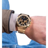 Guess Empire Quartz Black Dial Gold Steel Strap Watch For Men - GW0489G2 Buy Now By Guess