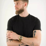 Guess Empire Quartz Black Dial Gold Steel Strap Watch For Men - GW0489G2 Buy Now By Guess