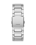Guess King Quartz Silver Dial Silver Steel Strap Watch For Men - GW0497G1 Buy Now By Guess