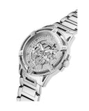 Guess King Quartz Silver Dial Silver Steel Strap Watch For Men - GW0497G1 Buy Now By Guess