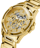 Guess Queen Quartz Gold Dial Gold Steel Strap Watch For Men - GW0497G2 Buy Now By Guess