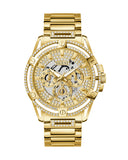 Guess Queen Quartz Gold Dial Gold Steel Strap Watch For Men - GW0497G2 Buy Now By Guess