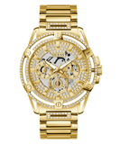 Guess Queen Quartz Gold Dial Gold Steel Strap Watch For Men - GW0497G2 Buy Now By Guess