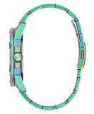 Guess King Iridescent Multifunction Multicolor Dial Purple Steel Strap Watch For Men - GW0497G3 Buy Now By Guess