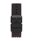 Guess Phoenix Multifunction Analog Red Dial Black Silicone Strap Watch For Men - GW0499G4 Buy Now By Guess