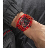 Guess Phoenix Multifunction Analog Red Dial Black Silicone Strap Watch For Men - GW0499G4 Buy Now By Guess