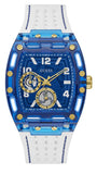 Guess Phoenix Analog Blue Dial White Silicone Strap Watch For Men - GE0499G6 Buy Now By Guess