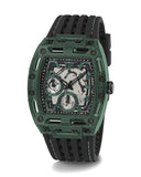 Guess Phoenix Analog Black Dial Black Silicone Strap Watch For Men- GW0499G7 Buy Now By Guess