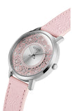 Guess Dahlia Analog Silver Dial Pink Leather Strap Watch for Women - GW0529L1 Buy Now By Guess