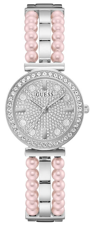 Guess Gala Diamonds Silver Dial Two Tone Steel Strap Watch for Women - GW0531L1 Buy Now By Guess