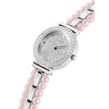 Guess Gala Diamonds Silver Dial Two Tone Steel Strap Watch for Women - GW0531L1 Buy Now By Guess