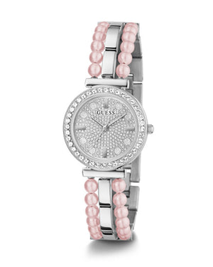 Guess Gala Diamonds Silver Dial Two Tone Steel Strap Watch for Women - GW0531L1 Buy Now By Guess