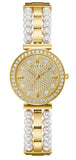 Guess Gala Diamonds Gold Dial Two Tone Steel Strap Watch for Women - GW0531L2 Buy Now By Guess