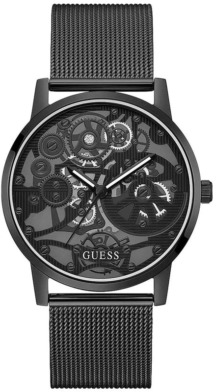 Guess Gadget Black Dial Black Mesh Bracelet Watch for Men - GW0538G3 Buy Now By Guess