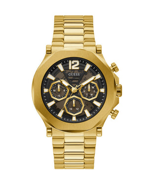 Guess Edge Chronograph Black Dial Gold Steel Strap Watch For Men - GW0539G2 Buy Now By Guess