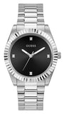 Guess Connoisseur Analog Black Dial Silver Steel Strap Watch For Men - GW0542G1 Buy Now By Guess