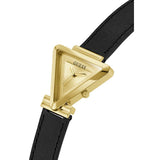 Guess Fame Quartz Gold Dial Black Leather Strap Watch For Women - GW0548L3 Buy Now By Guess