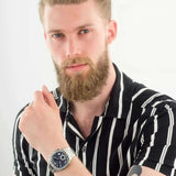 Guess Headliner Multifunction Blue Dial Silver Steel Strap Watch For Men - GW0572G1 Buy Now By Guess