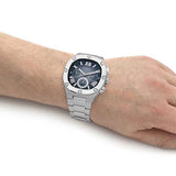 Guess Headliner Multifunction Blue Dial Silver Steel Strap Watch For Men - GW0572G1 Buy Now By Guess